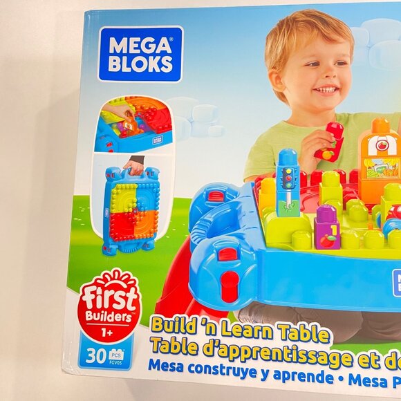 Mega Bloks Build N Learn Table 30-Piece Set For Toddlers 1+ Years toy blocks - Picture 6 of 15